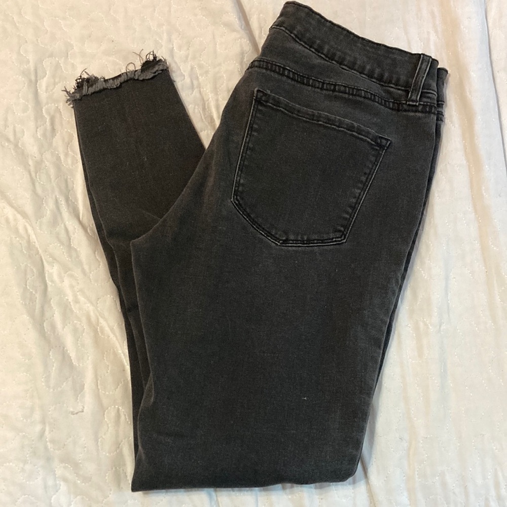 Refuge Black Distressed Skinny Jeans